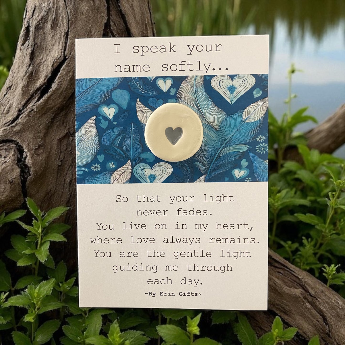 I Speak Your Name... Ceramic Wish Token and Card