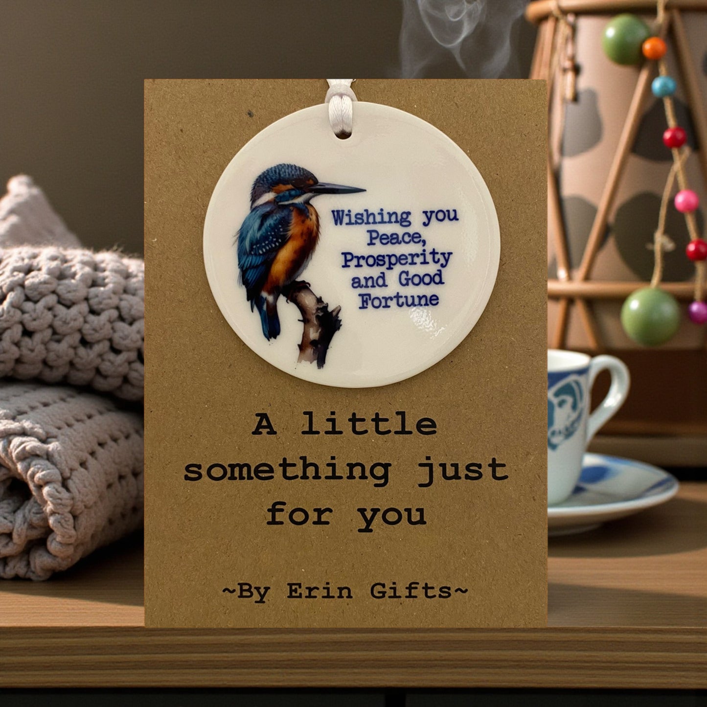 Wishing You... A Little Something Card and Ceramic Keepsake gift