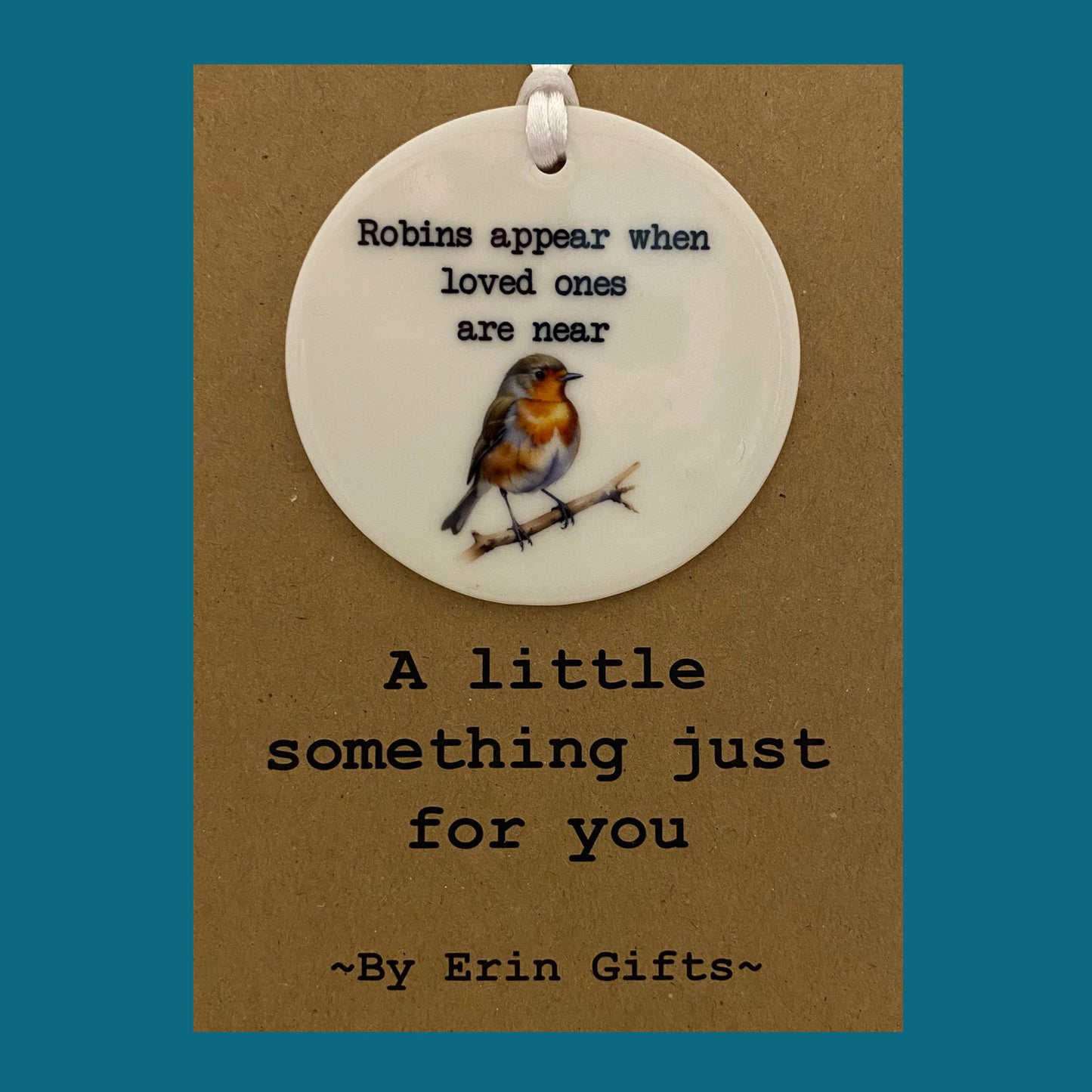 Robins Appear... - A Little Something Card and Ceramic Keepsake gift