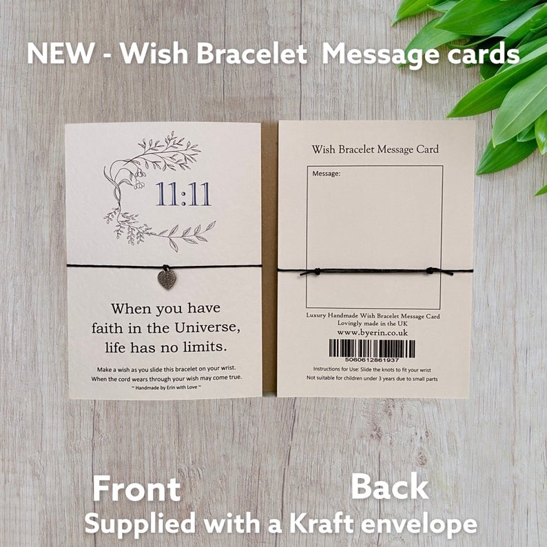 11:11 Wish Bracelet Message Card & Envelope