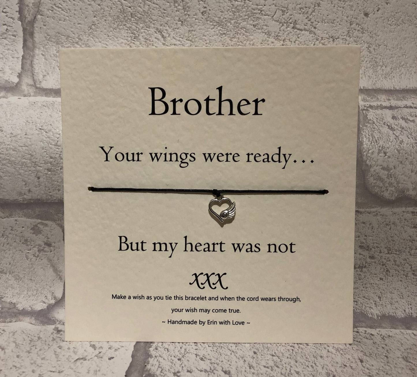 Brother, Your Wings Were Ready... Wish Bracelet