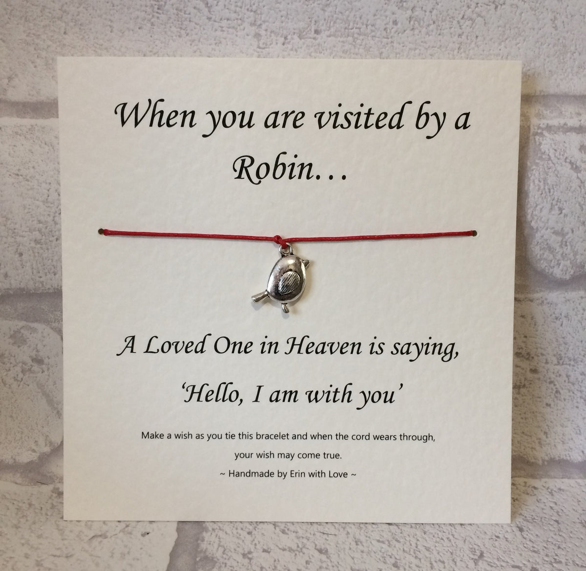 When You Are Visited By A Robin Wish Bracelet