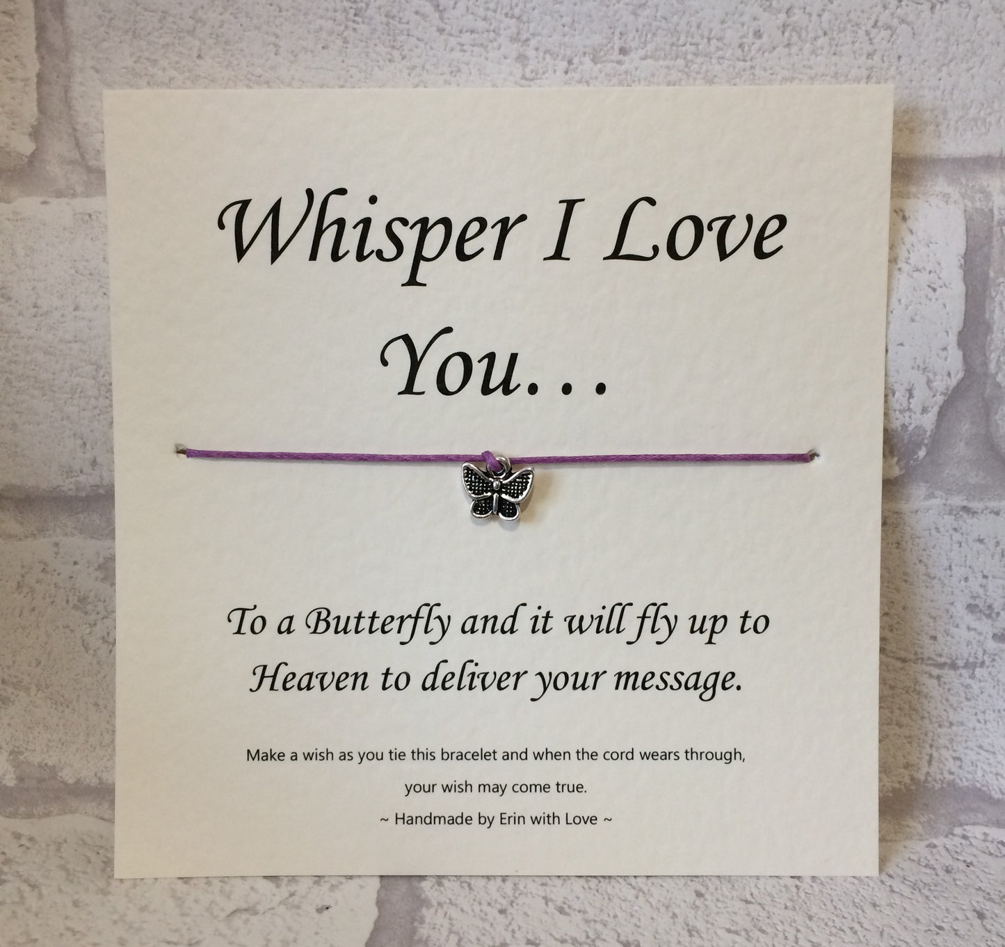 Whisper, I Love You To A Butterfly.... Wish Bracelet