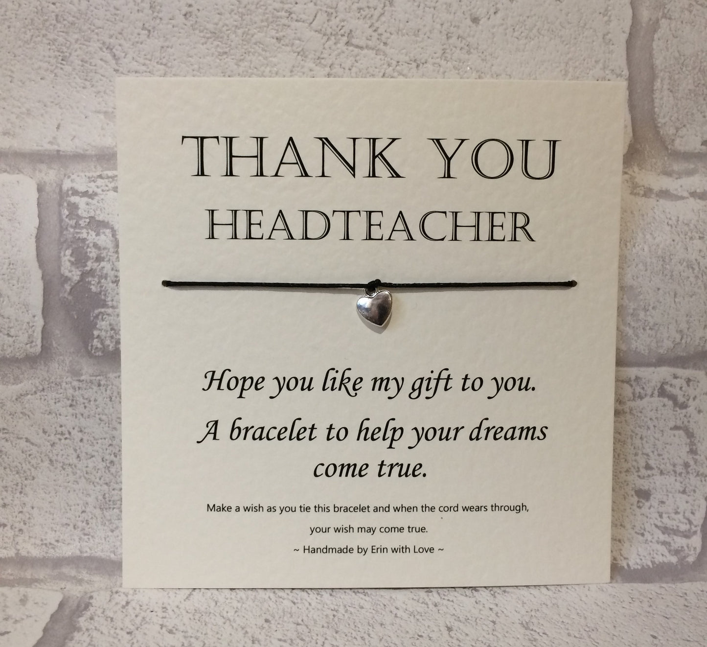 Thankyou Head Teacher... Wish Bracelet