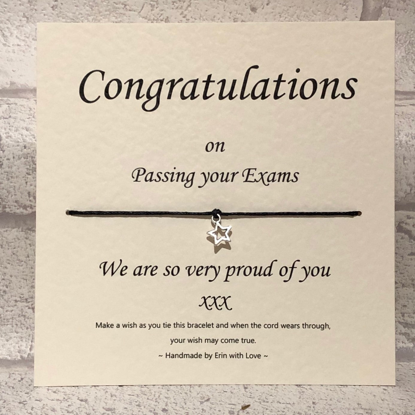 Congratulations in Your Exams, We Are So Proud... Wish Bracelet