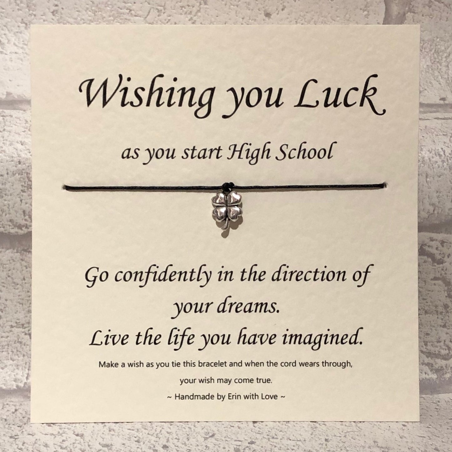 Good Luck At High School... Wish Bracelet