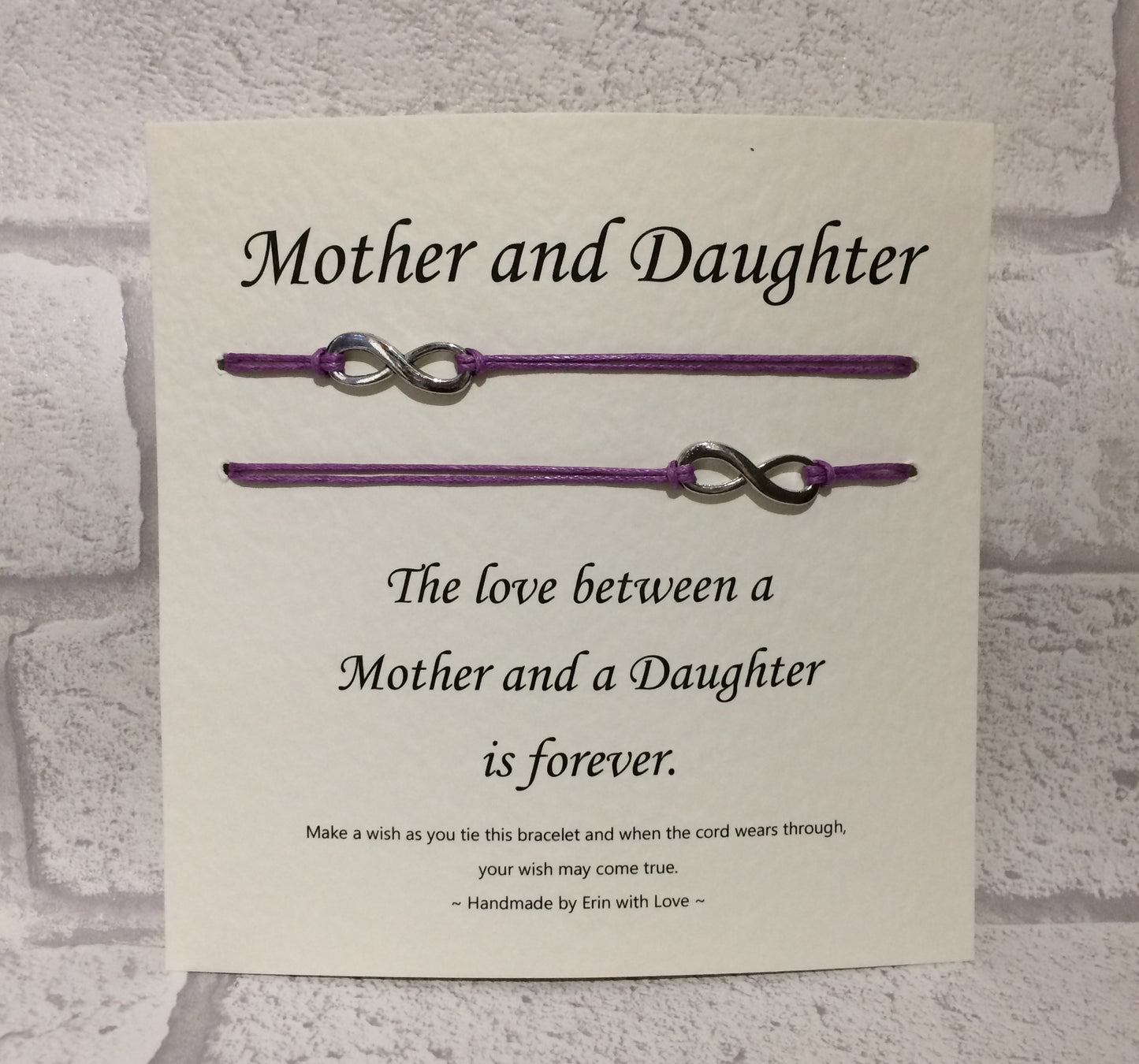 The Love Between a Mother and Daughter Double Wish Bracelet