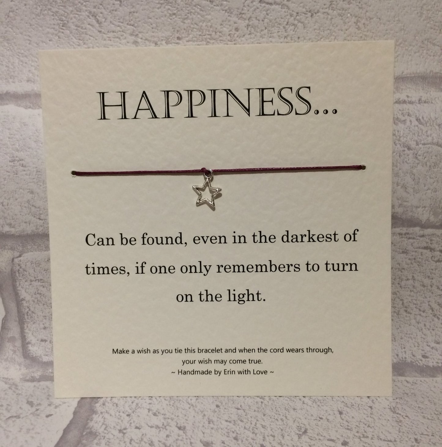 Happiness Can Be Found... Wish Bracelet