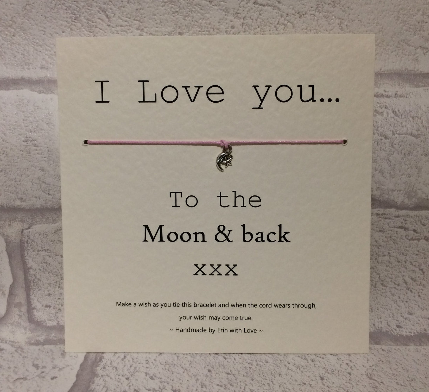 I Love you to The Moon and Back Wish Bracelet