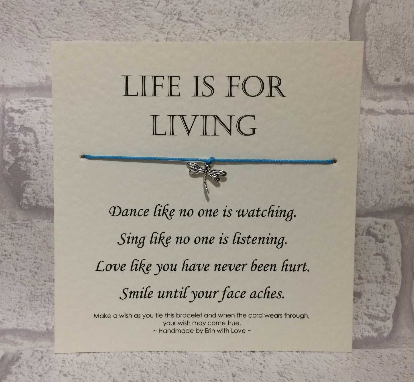 Life Is For Living... Wish Bracelet