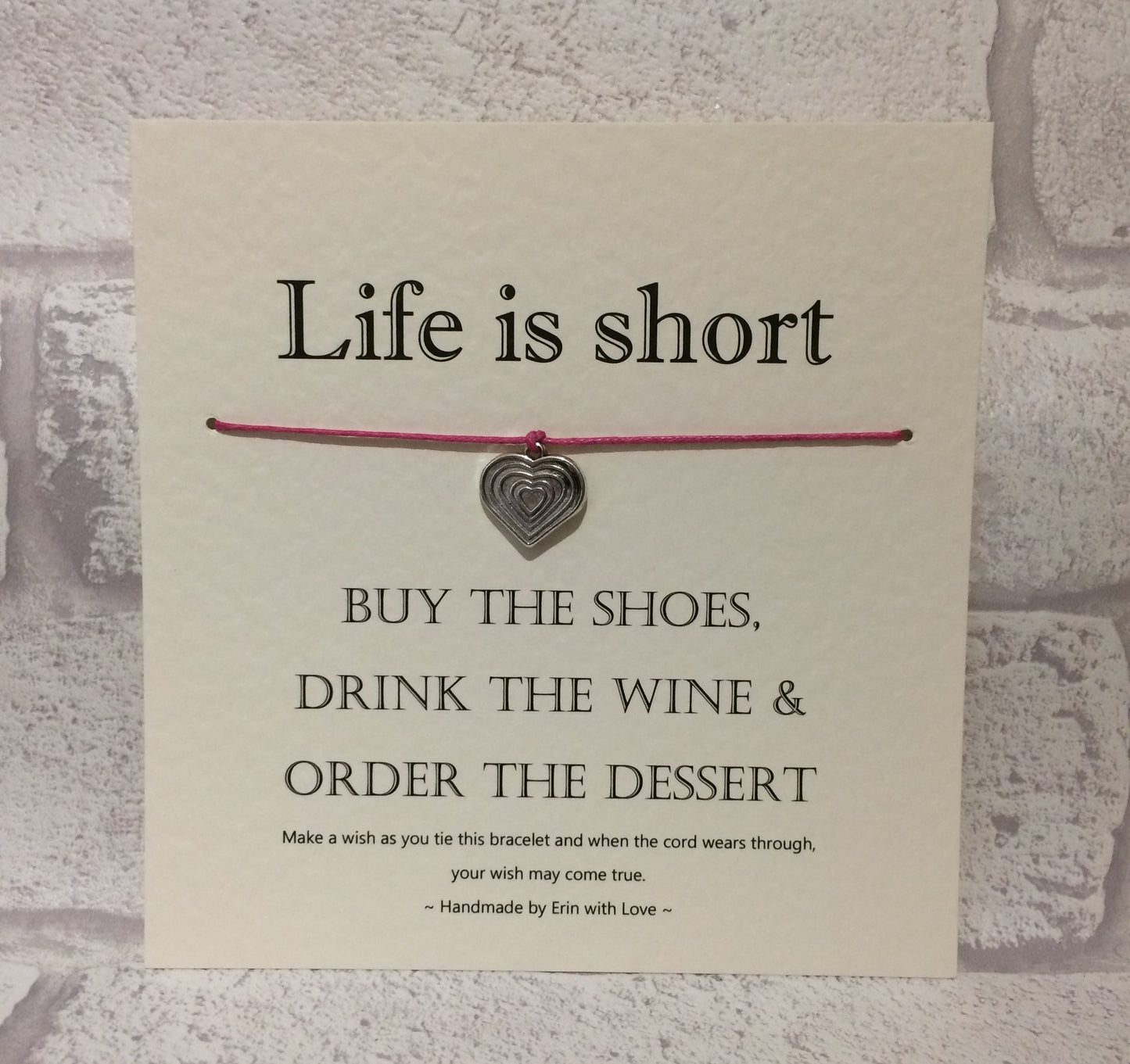 Life is Short, Buy The Shoes... Wish Bracelet