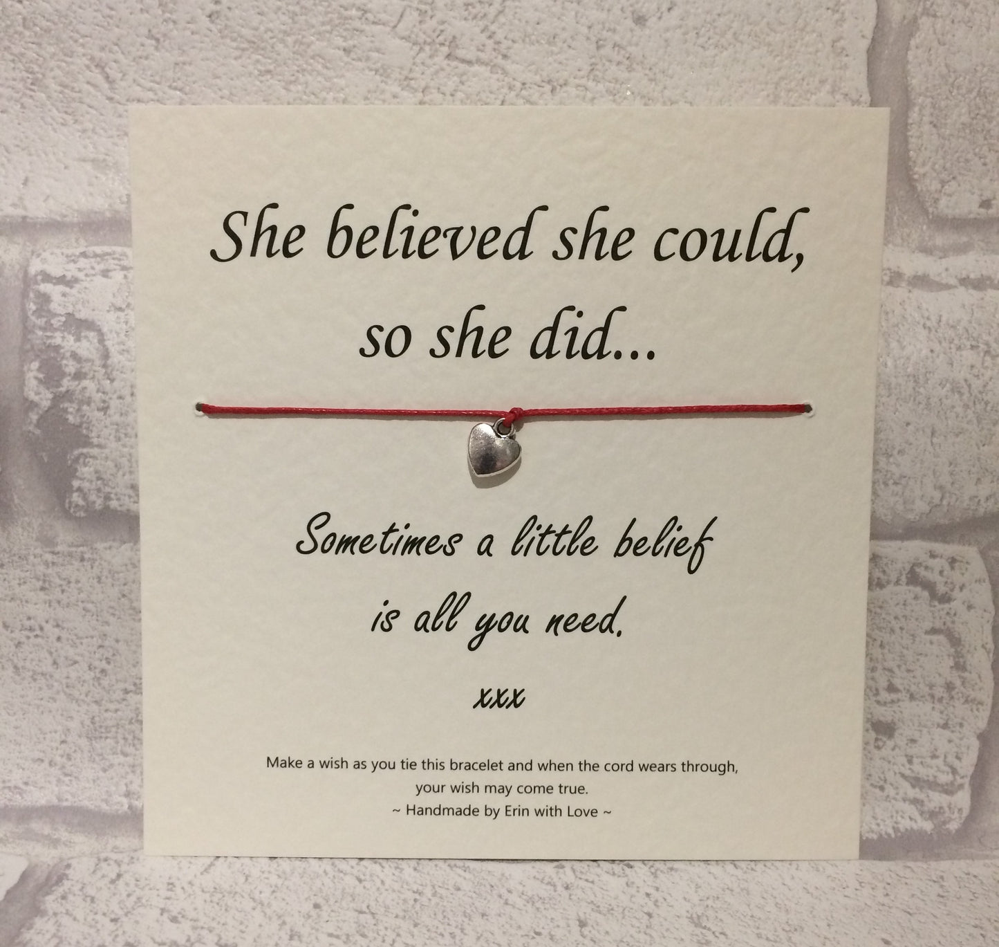 She Believed She Could... So She Did! Wish Bracelet