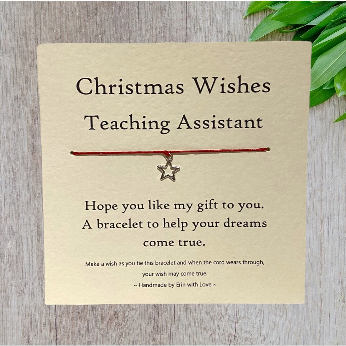 Christmas Wishes Teaching Assistant Wish Bracelet