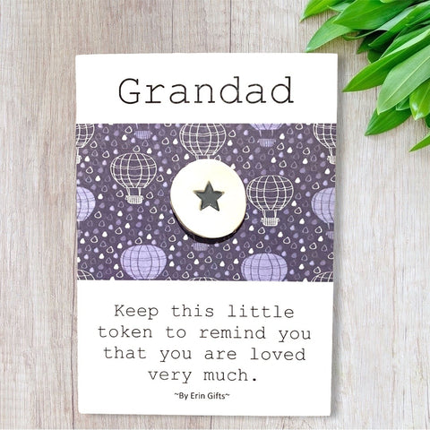 Grandad  Ceramic Wish Token and Card
