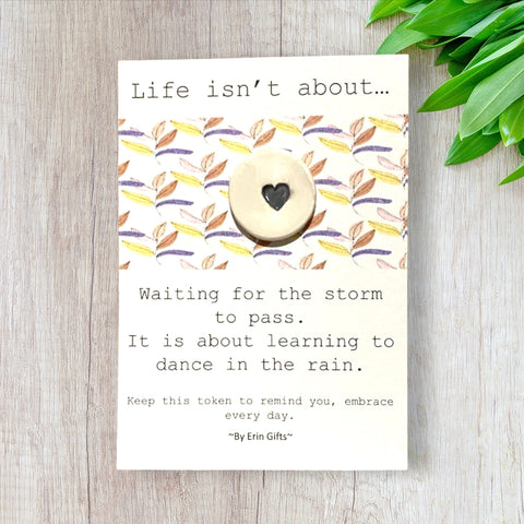 Life isn't About... Ceramic Wish Token and Card