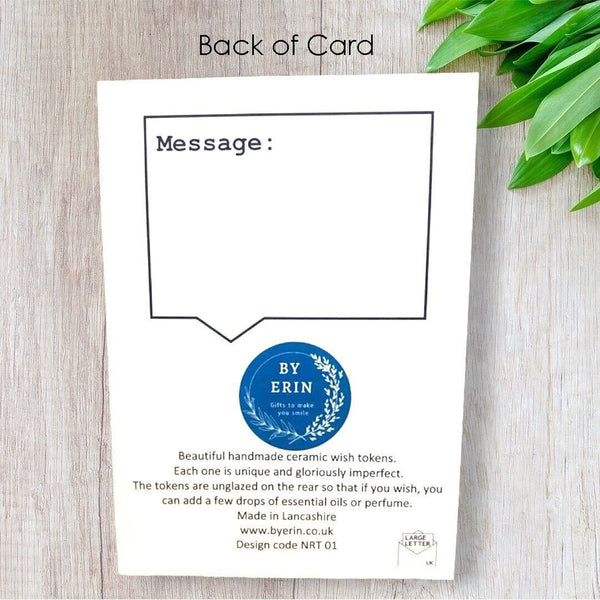 Best Friends Because... Ceramic Wish Token and Card