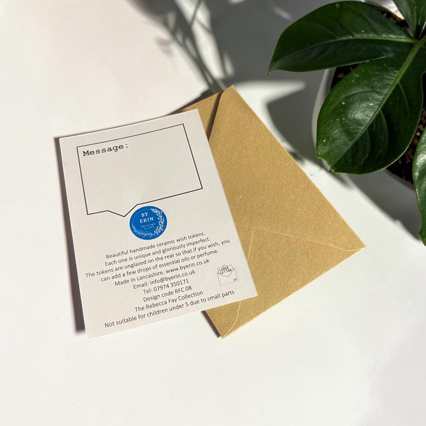 ' Better Days ' Ceramic Wish Token and Card