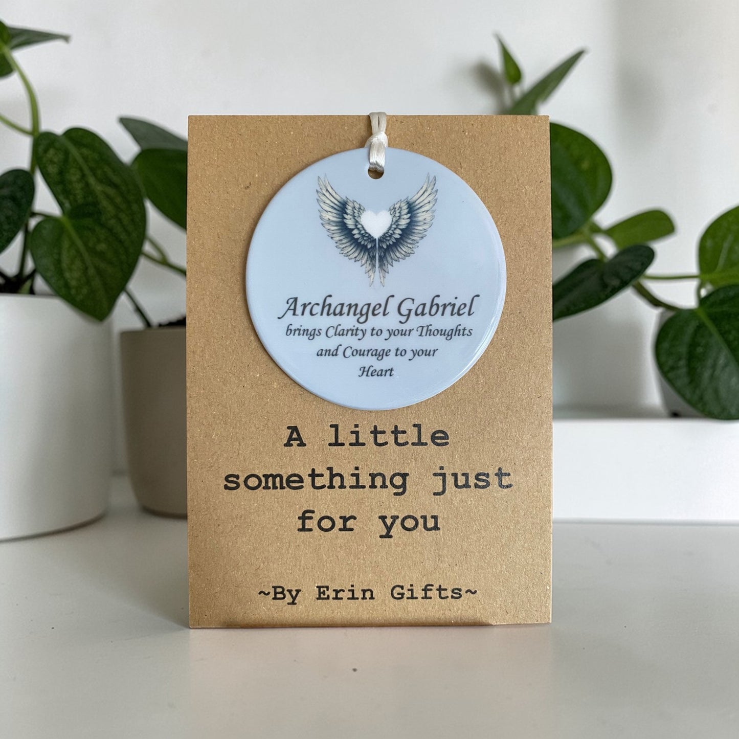 Archangel Gabriel -  A Little Something Card and Ceramic Keepsake gift