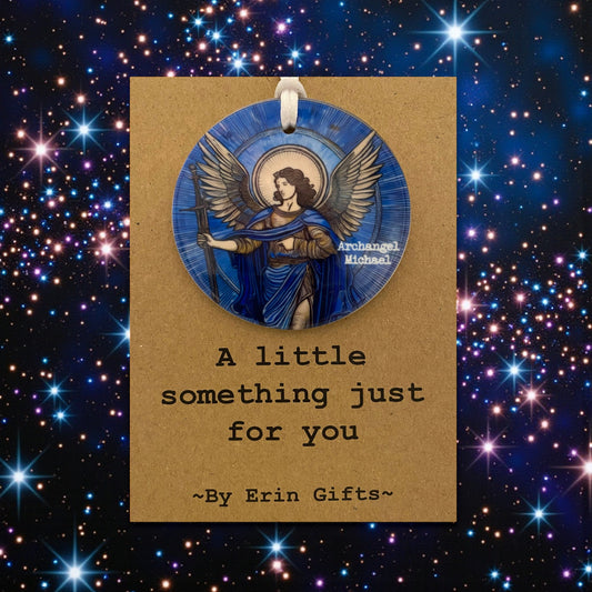 Archangel Michael... A Little Something Card and Ceramic Keepsake gift