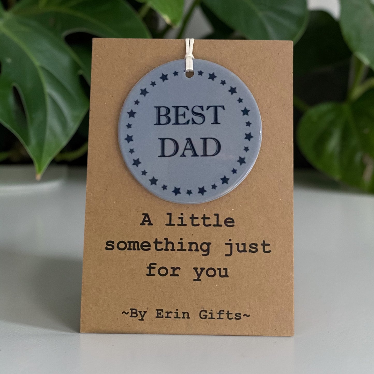 Best Dad -  A Little Something Card and Ceramic Keepsake gift