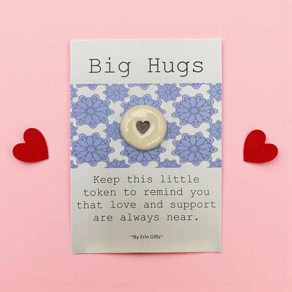 Big Hugs  Ceramic Wish Token and Card
