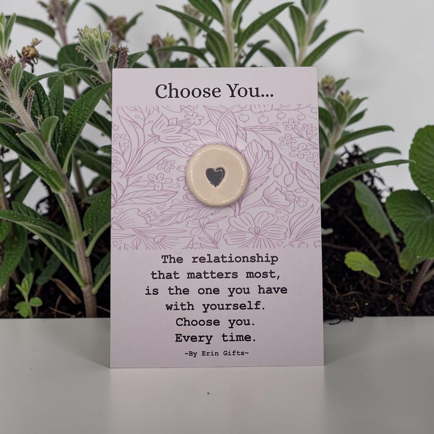 ' Choose You ' Ceramic Wish Token and Card