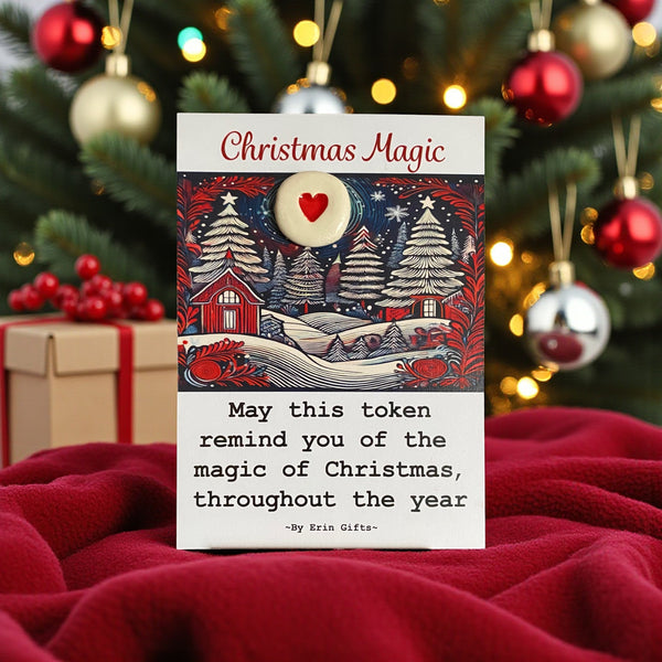 Christmas Magic Ceramic Wish Token and Card. May this Token...