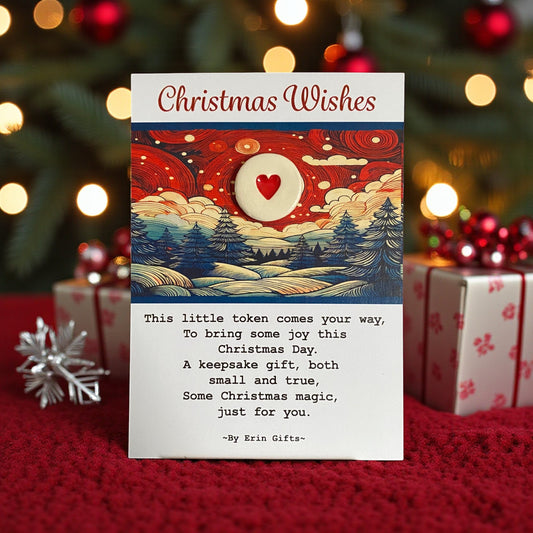 Christmas Wishes Ceramic Wish Token and Card. May you never...