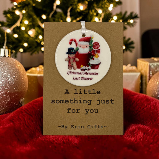 Christmas Memories  -  A Little Something Card and Ceramic Keepsake gift