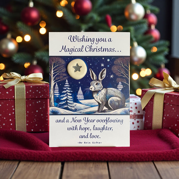 Wishing you a Magical Christmas... Ceramic Wish Token and Card.
