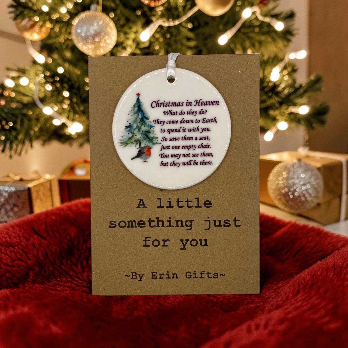 Christmas In Heaven -  A Little Something Card and Ceramic Keepsake gift