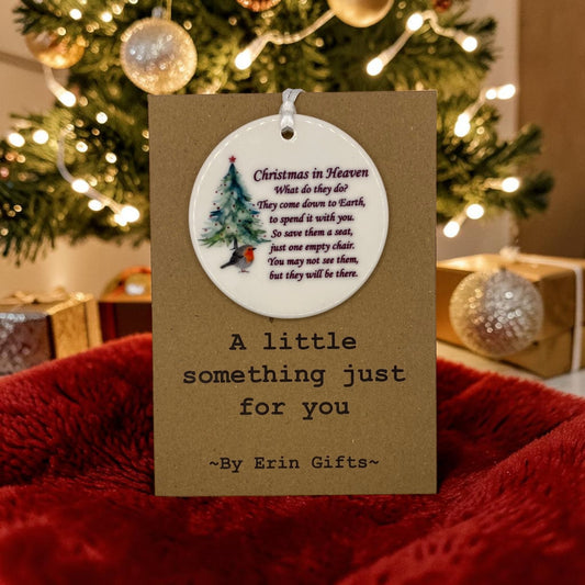 Christmas In Heaven -  A Little Something Card and Ceramic Keepsake gift