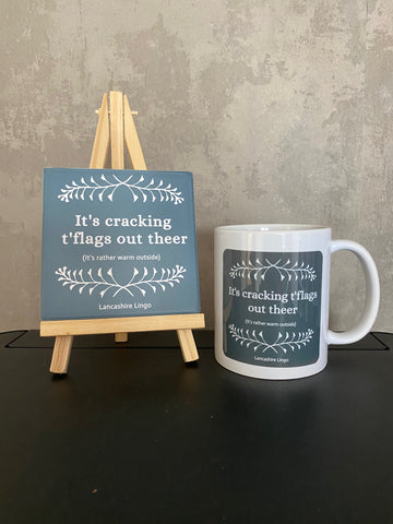 It's Cracking t'Flags out there  Mug and Coaster