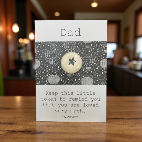 Dad  Ceramic Wish Token and Card