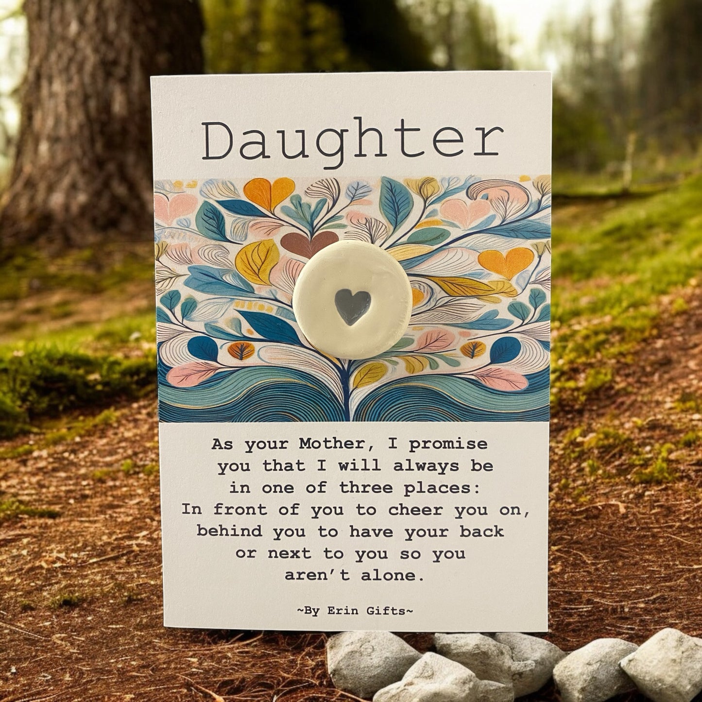 Daughter, As Your...  Ceramic Wish Token and Card