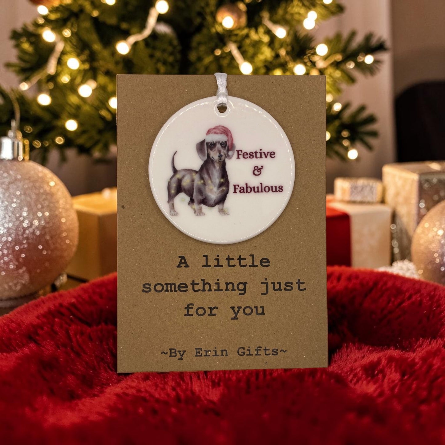 Festive and Fabulous!  -  A Little Something Card and Ceramic Keepsake gift