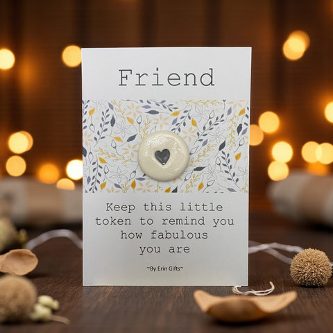 Friend    Ceramic Wish Token and Card
