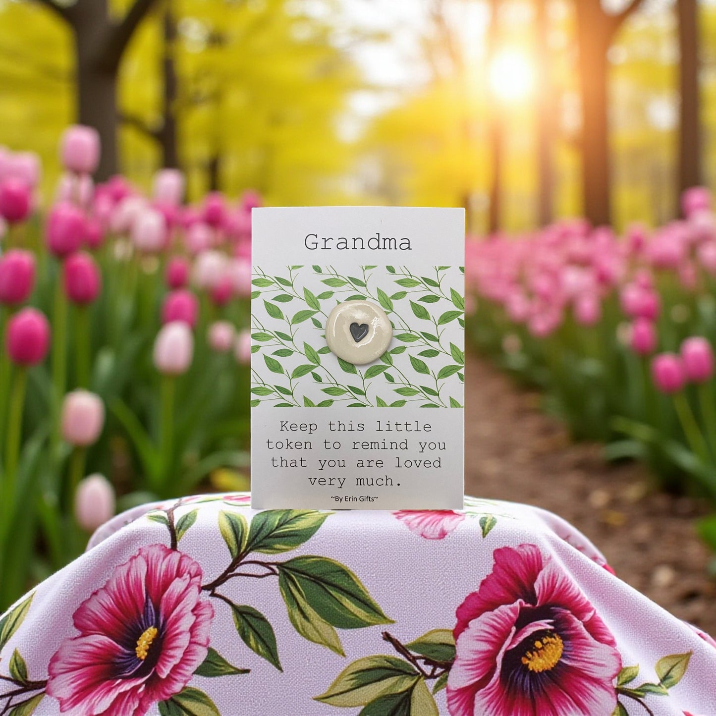 Grandma    Ceramic Wish Token and Card