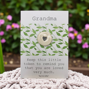 Grandma    Ceramic Wish Token and Card
