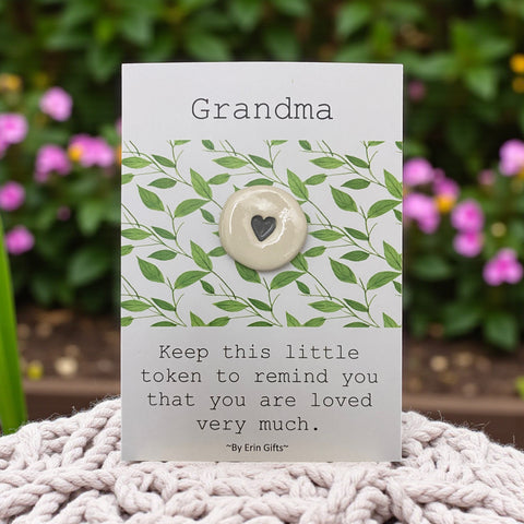 Grandma    Ceramic Wish Token and Card