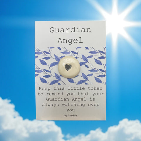 Guardian Angel  Ceramic Wish Token and Card