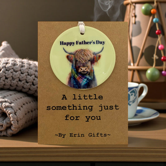 Happy Fathers Day... A Little Something Card and Ceramic Keepsake gift
