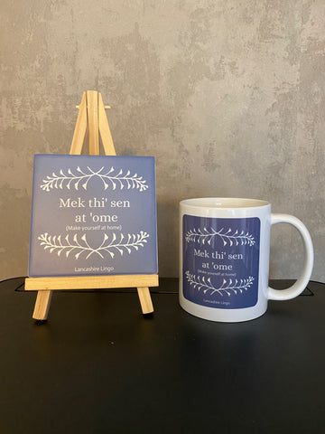 Mek Thi'sen At 'ome Mug and Coaster