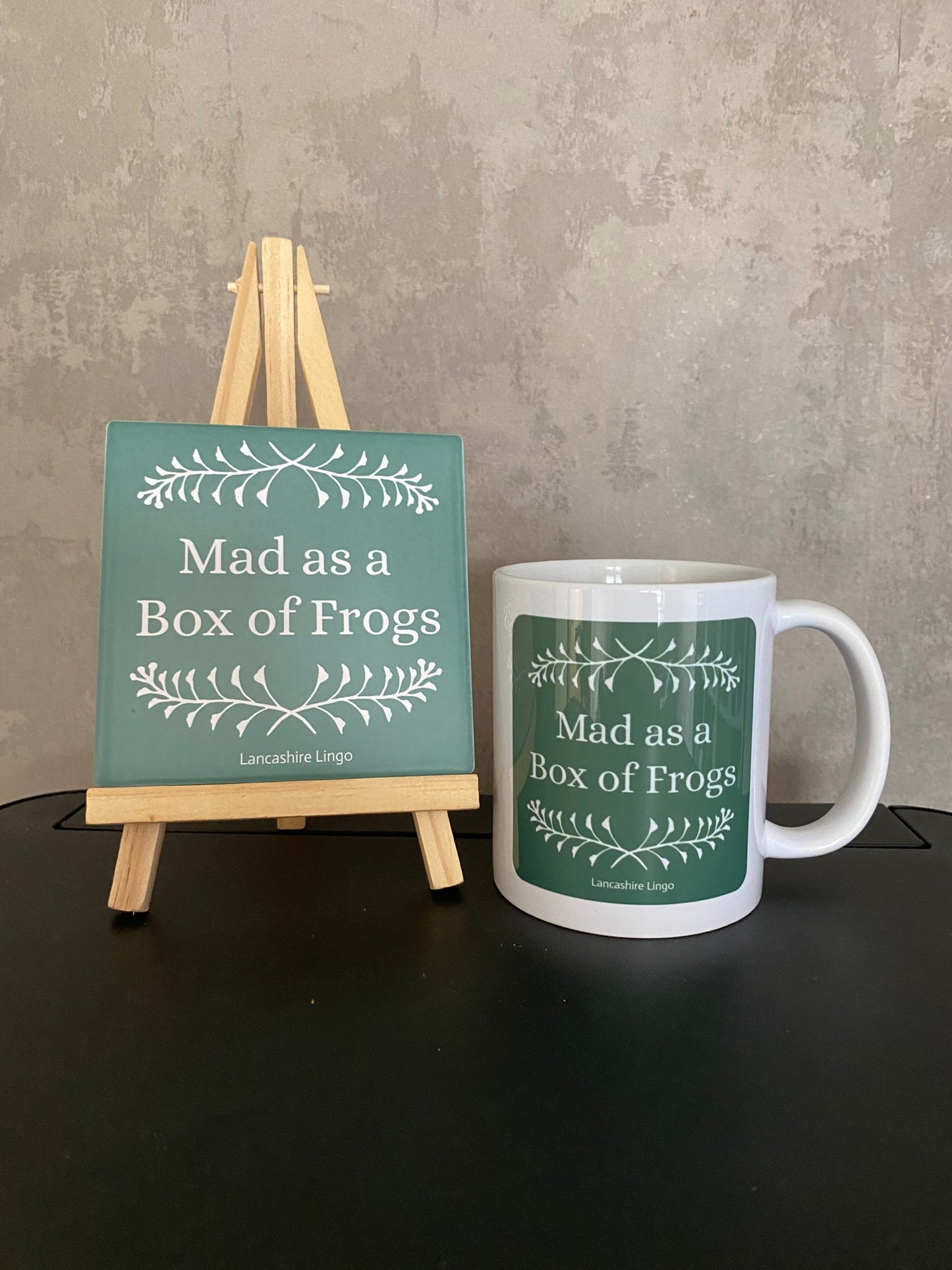 Mad as a Box of Frogs Mug and Coaster