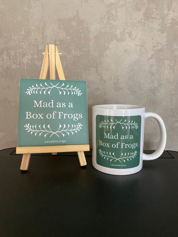 Mad as a Box of Frogs Mug and Coaster