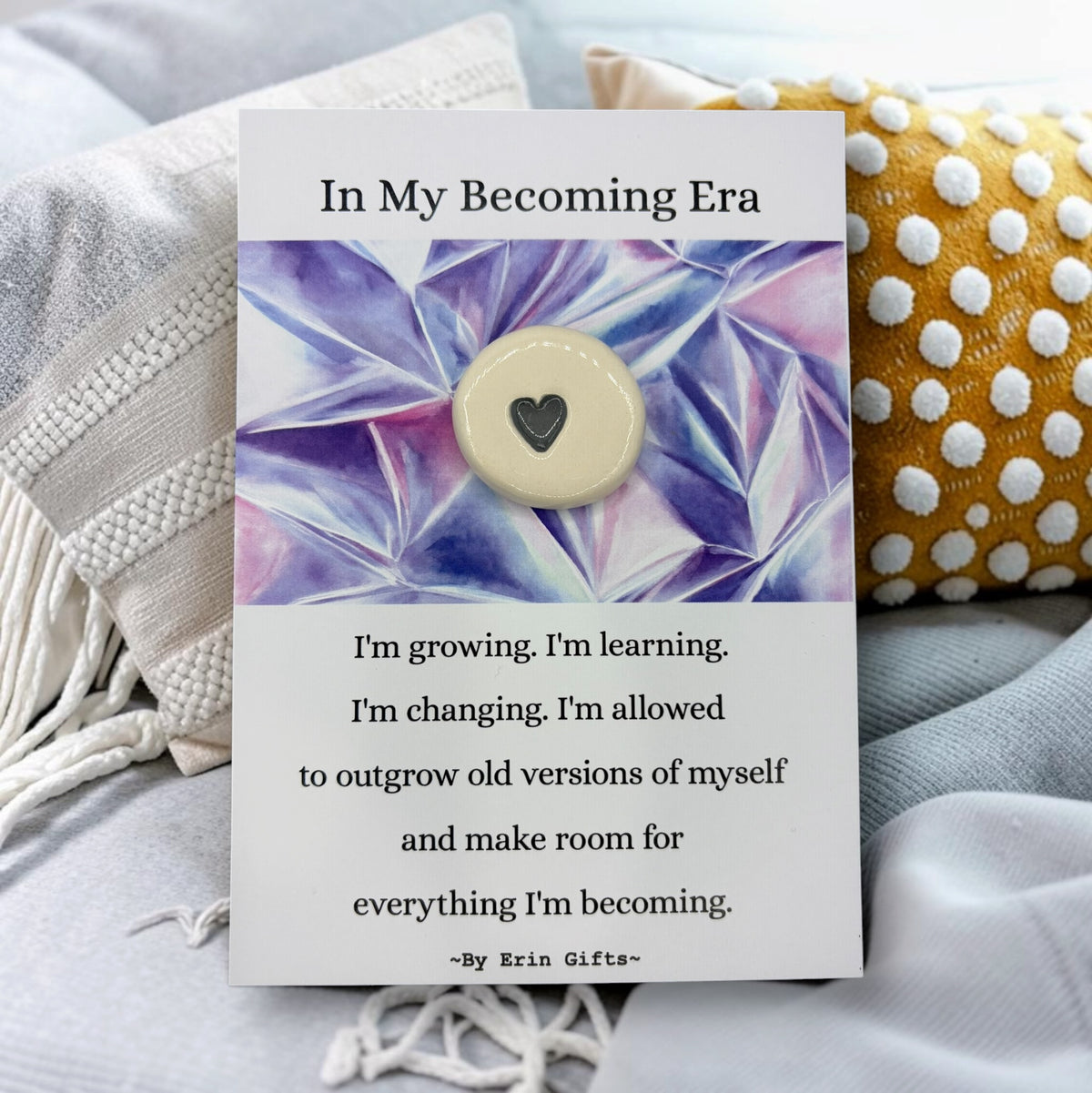 ' In My Becoming Era ' Ceramic Wish Token and Card