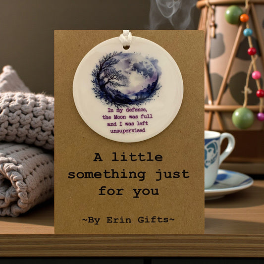 In My Defence... A Little Something Card and Ceramic Keepsake gift