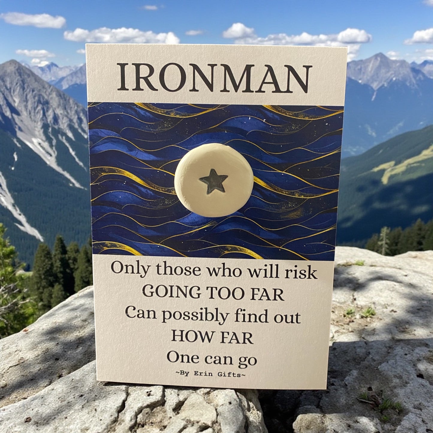 Ironman...  Ceramic Wish Token and Card