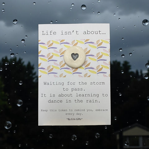 Life isn't About... Ceramic Wish Token and Card