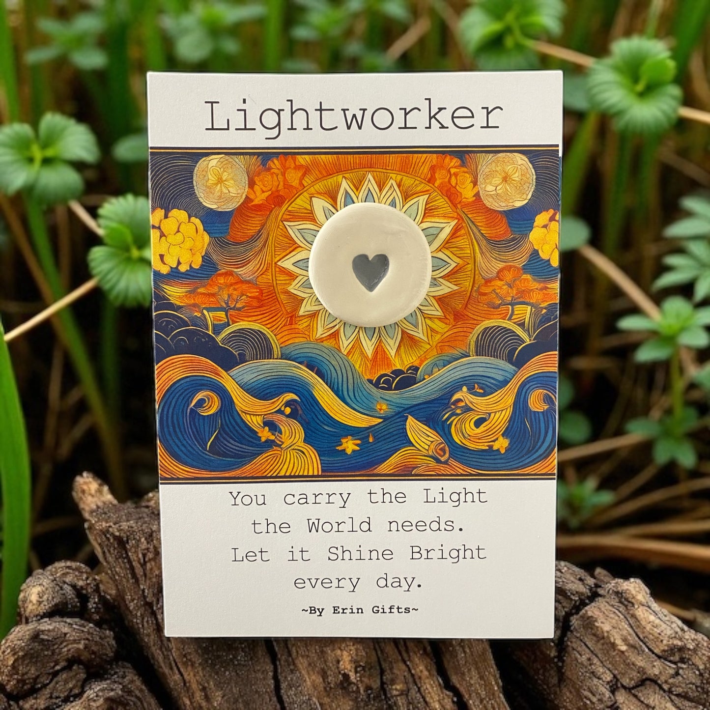 Lightworker  Ceramic Wish Token and Card